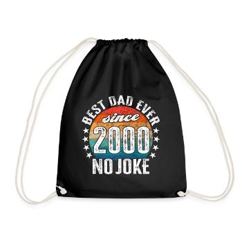 Bester Papa der Welt seit 2000 No Joke - Turnbeutel - Schwarz - Vorne