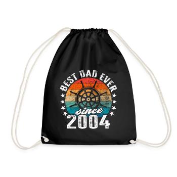 Bester Papa der Welt seit 2004 Kapitän - Turnbeutel - Schwarz - Vorne