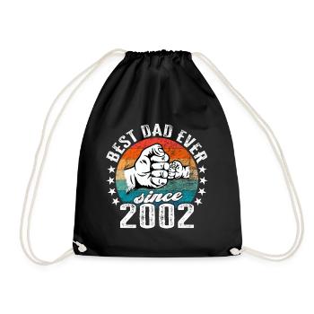 Bester Papa der Welt seit 2002 Vatertag - Turnbeutel - Schwarz - Vorne
