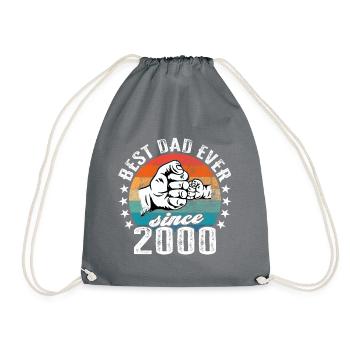 Bester Papa der Welt seit 2000 Vatertag - Turnbeutel - Grau - Vorne