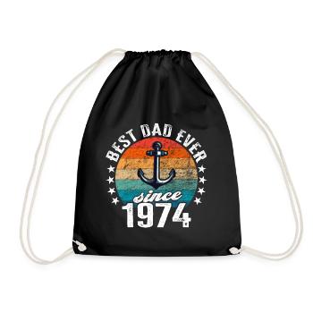 Meilleur père du monde depuis 1974 Anchor - Sac de sport léger - noir - Devant