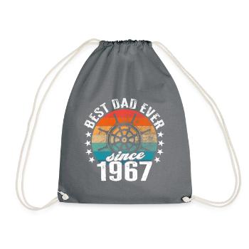 Bester Papa der Welt seit 1967 Kapitän - Turnbeutel - Grau - Vorne
