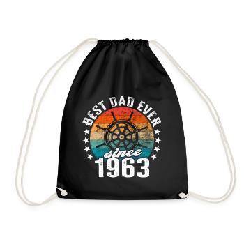 Bester Papa der Welt seit 1963 Kapitän - Turnbeutel - Schwarz - Vorne