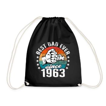 Bester Papa der Welt seit 1963 Vatertag - Turnbeutel - Schwarz - Vorne
