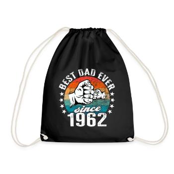 Bester Papa der Welt seit 1962 Vatertag - Turnbeutel - Schwarz - Vorne