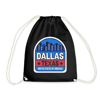 Dallas Texas USA Design for proud Dallasites - Drawstring Bag - black - Front