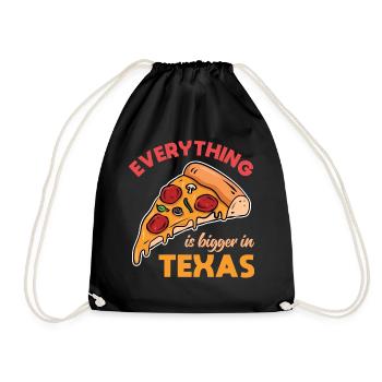 Pizza in Texas Design für stolze Texaner - Turnbeutel - Schwarz - Vorne