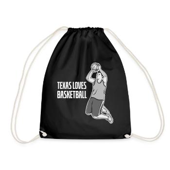Texas basketball design for proud Texas fans - Drawstring Bag - black - Front