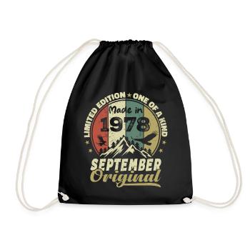 1978 - The legends were born in September 1978 - Drawstring Bag - black - Front