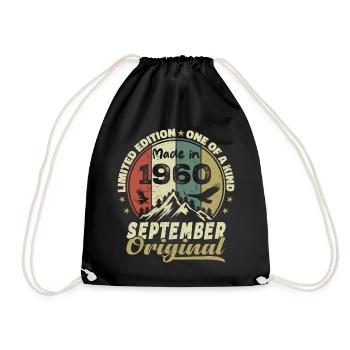 1960 - Les légendes sont nées en septembre 1960 - Sac de sport léger - noir - Devant
