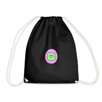 90s love - Drawstring Bag - black - Front
