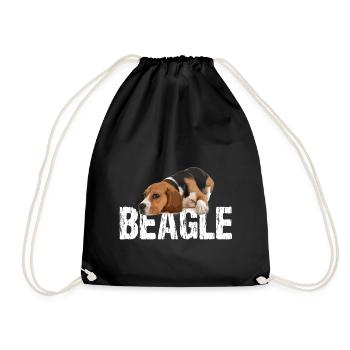 beagle - Turnbeutel - Schwarz - Vorne