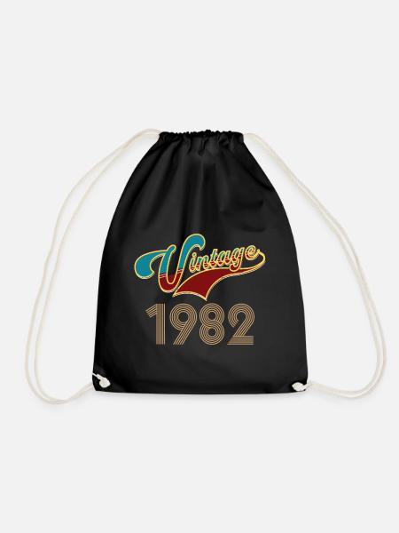 Vintage 1982 - für alle geboren 1982 - Turnbeutel - Schwarz
