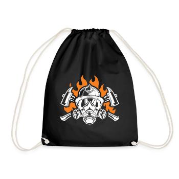 fire brigade - Drawstring Bag - black - Front