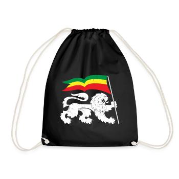 Drapeau Reggaeton Rasta Reggae Lion - Sac de sport léger - noir - Devant