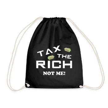 Taxez les riches, pas moi - Besteuert die Reichen - Sac de sport léger - noir - Devant