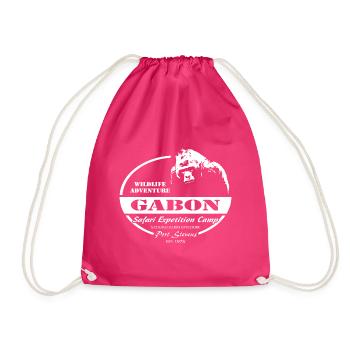 Gabon Gorilla - Drawstring Bag - fuchsia - Front