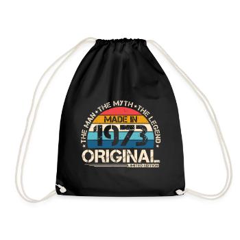 1973 Vintage Born Man Myth Legend - Sac de sport léger - noir - Devant