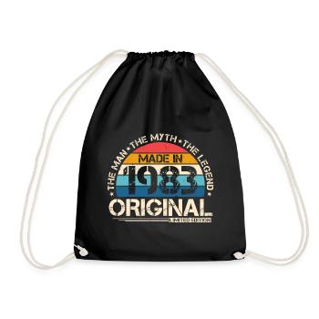 1983 Vintage Born Man Myth Legend - Sac de sport léger - noir - Devant