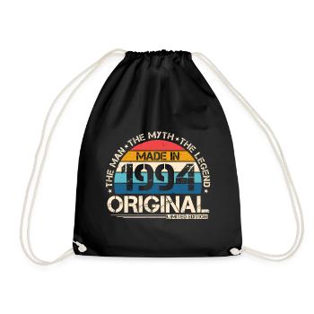 1994 Vintage Born Man Myth Legend - Drawstring Bag - black - Front