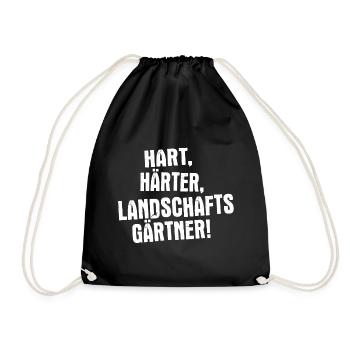 Hard, harder, landscaper - Drawstring Bag - black - Front
