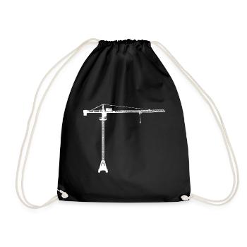 Tower crane TDK top-slewing crane - Drawstring Bag - black - Front