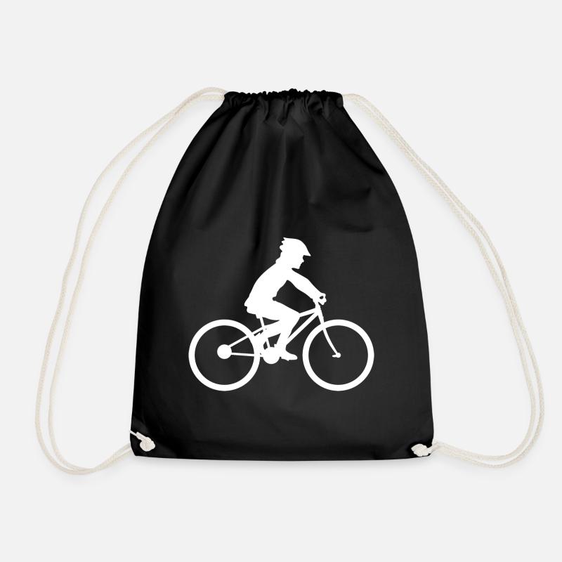 bicycle - Drawstring Bag - black