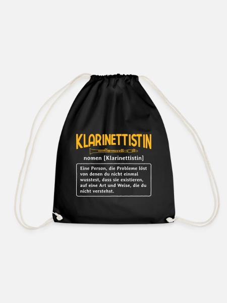 Klarinette Orchester - Turnbeutel - Schwarz
