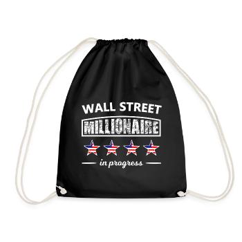 The Millionaires of Wall Street - Drawstring Bag - black - Front