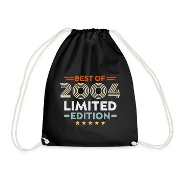 Retro 2004 Vintage 20-jähriges Jubiläum 20-jähriges Jubiläum Geschenk 20 Jahre - Turnbeutel - Schwarz - Vorne
