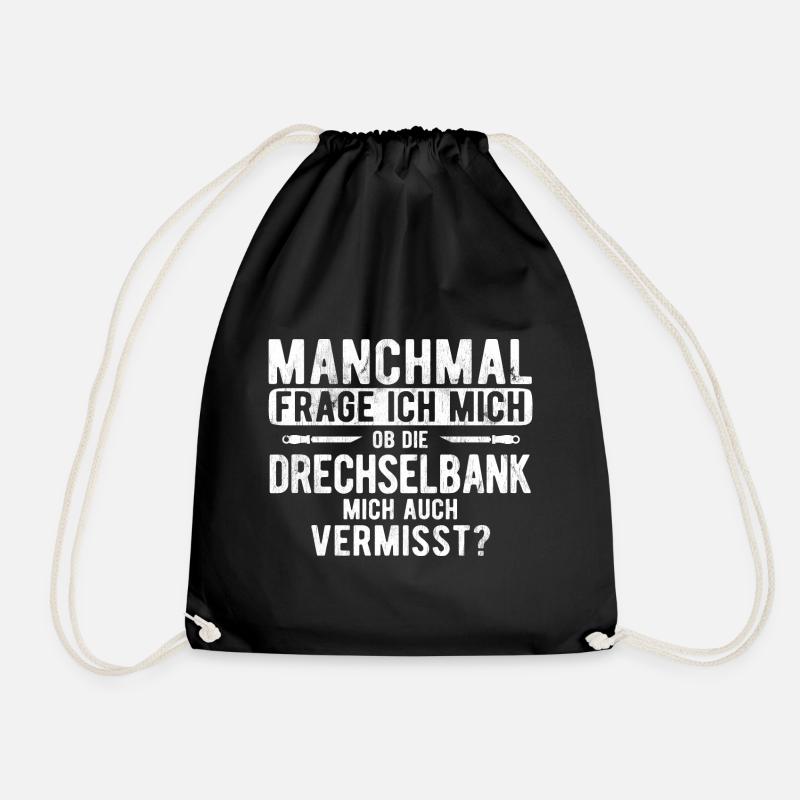 Drechseln Drehen - Turnbeutel - Schwarz