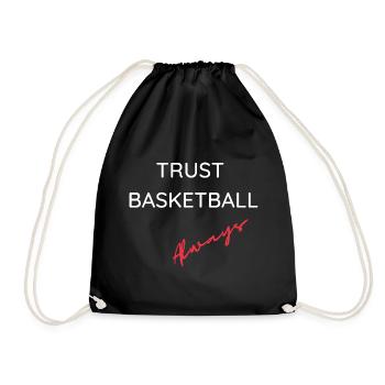 Gift basketball basketball funny sport passion - Drawstring Bag - black - Front