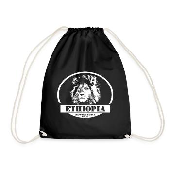 Ethiopia - Lion - Drawstring Bag - black - Front