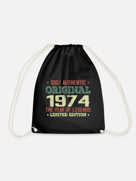 Legend since 1974 Born in 1974 - 50th Anniversary - Drawstring Bag - black