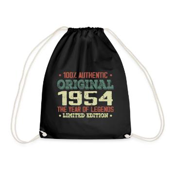 Legend since 1954 Born in 1954 - 70th Birthday - Drawstring Bag - black - Front