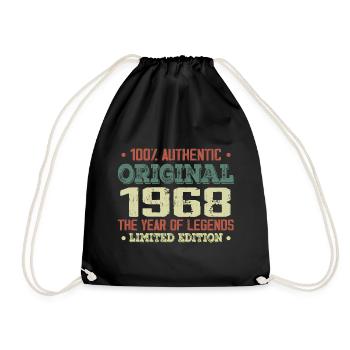 Légende Depuis 1968 Né en 1968 - 56e Anniversaire - Sac de sport léger - noir - Devant