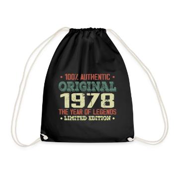 Légende Depuis 1978 Né en 1978 - 46e Anniversaire - Sac de sport léger - noir - Devant