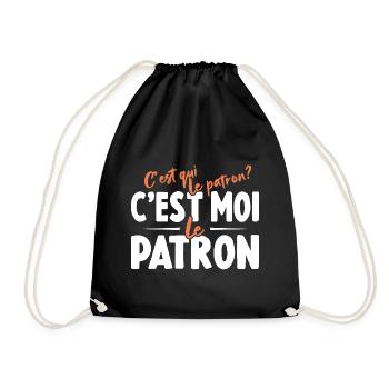 C'est Qui Le Patron C'est Moi Le Patron - Sac de sport léger - noir - Devant