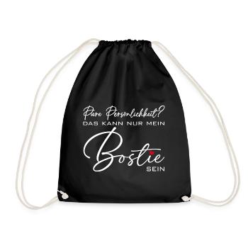 Bostie Boston Terrier pure Persönlichkeit - Turnbeutel - Schwarz - Vorne