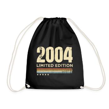19th Birthday 19th Anniversary Retro Limited Edition 2004 - Drawstring Bag - black - Front