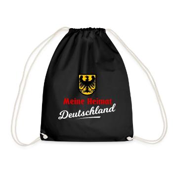 Daheim in Deutschland - Turnbeutel - Schwarz - Vorne