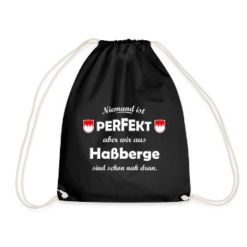 Haßberge in Franken - Turnbeutel - Schwarz - Vorne