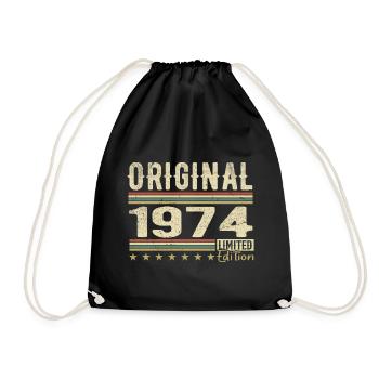 Original 1974 - Cadeau D’anniversaire Rétro 1974 - Sac de sport léger - noir - Devant