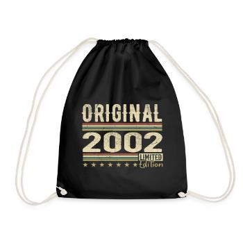 Original 2002 – Retro-Geburtstagsgeschenk 2002 - Turnbeutel - Schwarz - Vorne