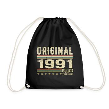 Original 1991 - Cadeau D’anniversaire Rétro 1991 - Sac de sport léger - noir - Devant