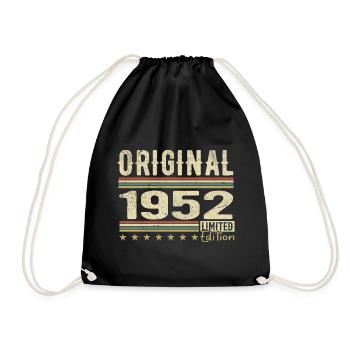 Original 1952 - Retro 1952 Birthday Gift - Drawstring Bag - black - Front