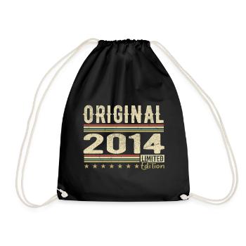 Original 2014 - Retro Birthday Gift 2014 - Drawstring Bag - black - Front