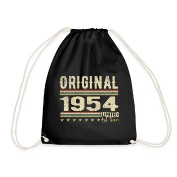 Original 1954 - Cadeau D’anniversaire Rétro 1954 - Sac de sport léger - noir - Devant