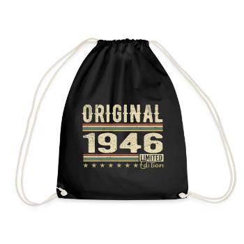 Original 1946 - Cadeau D’anniversaire Rétro 1946 - Sac de sport léger - noir - Devant
