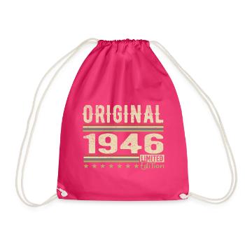 Original 1946 - Retro 1946 Geburtstagsgeschenk - Turnbeutel - Fuchsia - Vorne